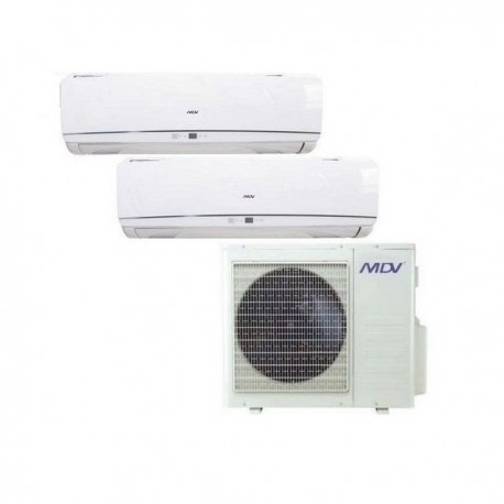 MDV Klimaanlage MultiSplit 2 Räum 35m2 + 35m2 Inverter Klimageräte MIDEA